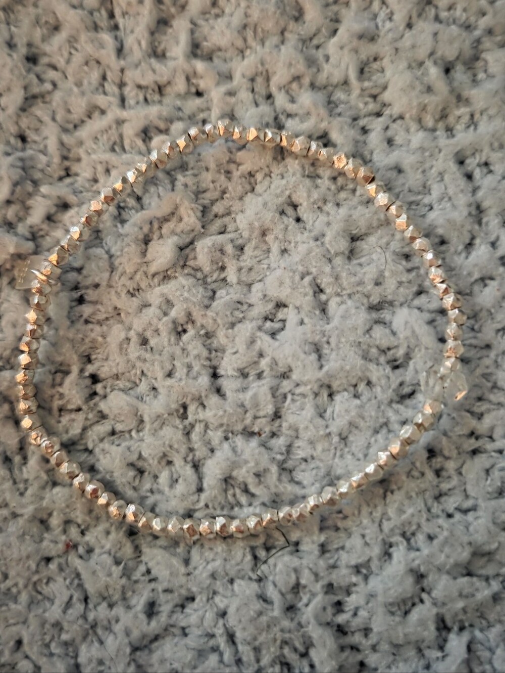 Pura Vida Beaded Stretch Bracelet Silver Colored